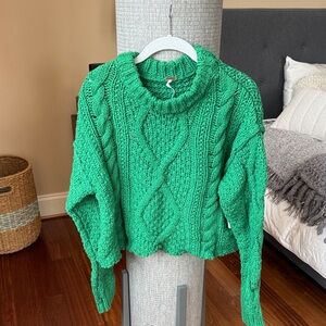 Free People Emerald Cowl Neck Sweater